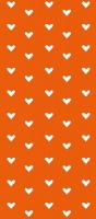 Orange Heart Print Tissue Paper